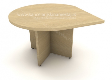 Exten2 kruzni nastavak za kancelarijski sto na konstrukciji od panela - 36mm